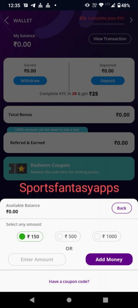 Playerzpot App Deposit